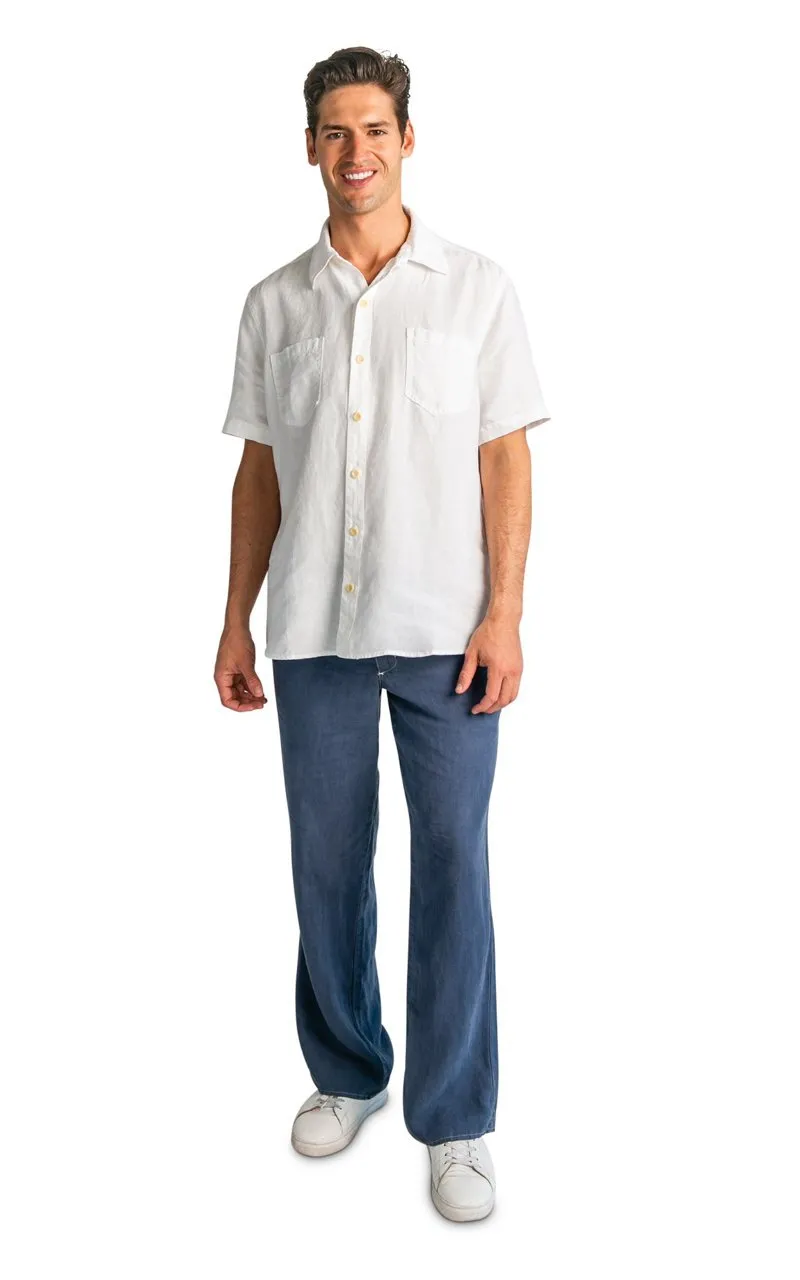 100% Hemp Men's Short Sleeve Button Down Shirt
