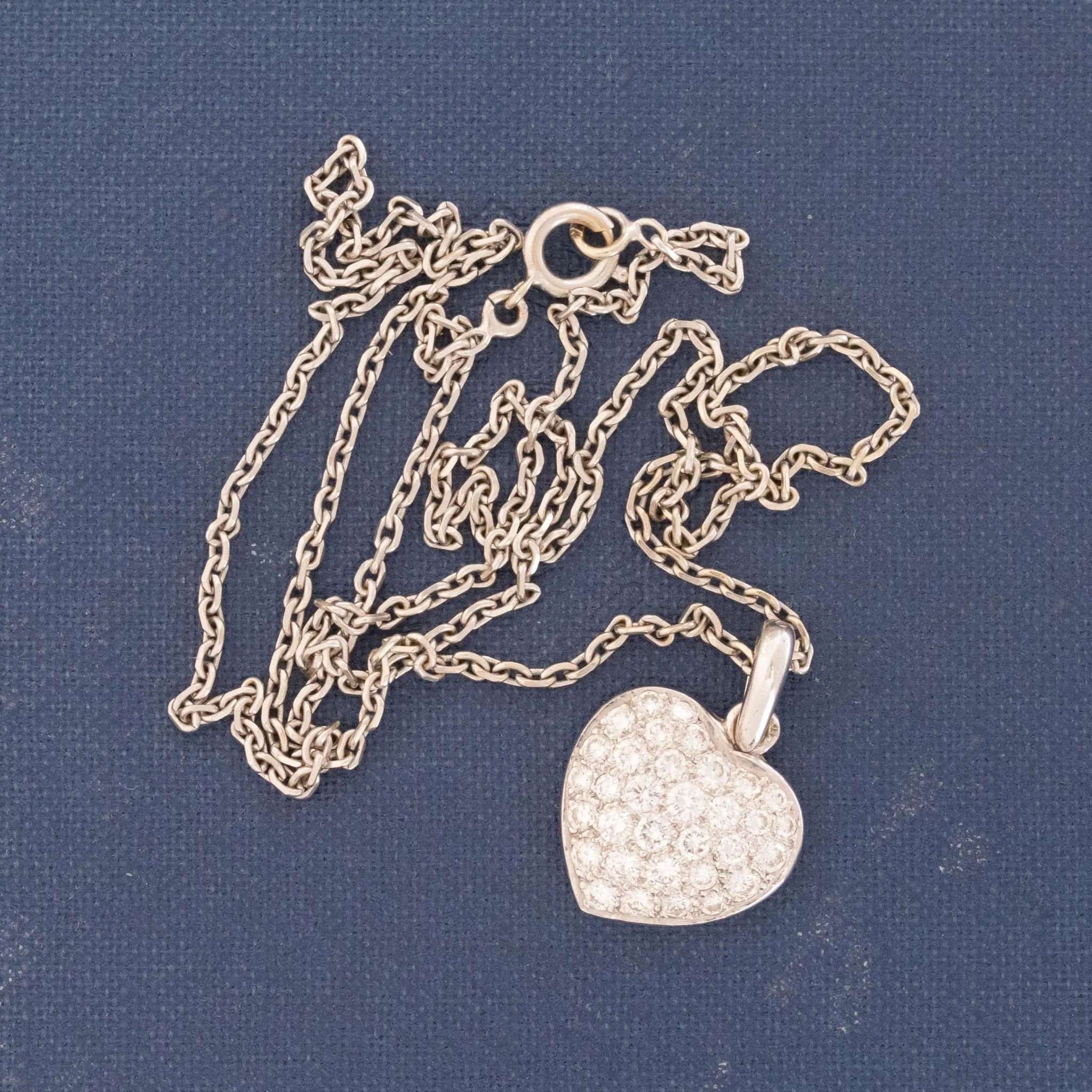 1.00ctw Vintage Diamond Heart Pendant by Boucheron