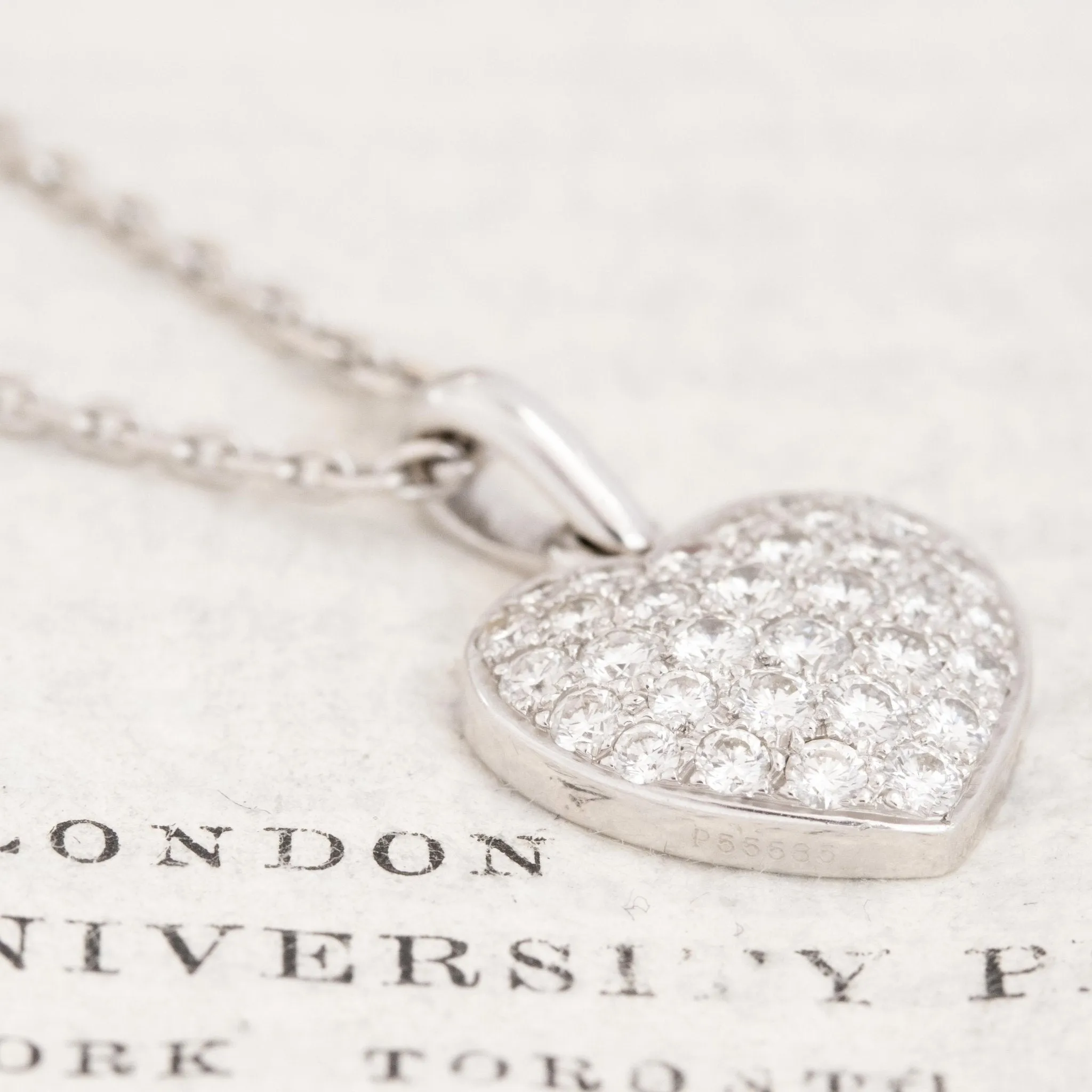 1.00ctw Vintage Diamond Heart Pendant by Boucheron