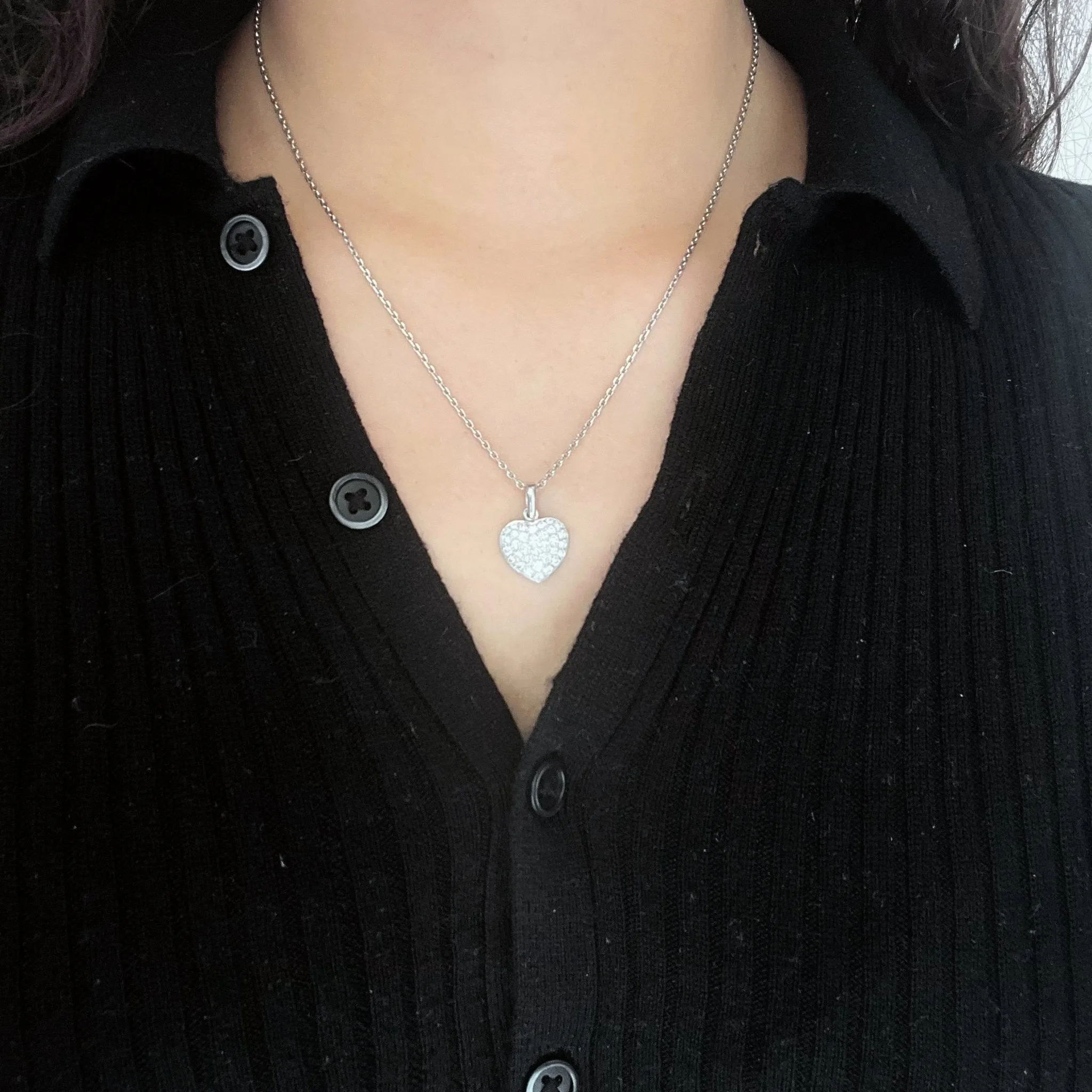 1.00ctw Vintage Diamond Heart Pendant by Boucheron