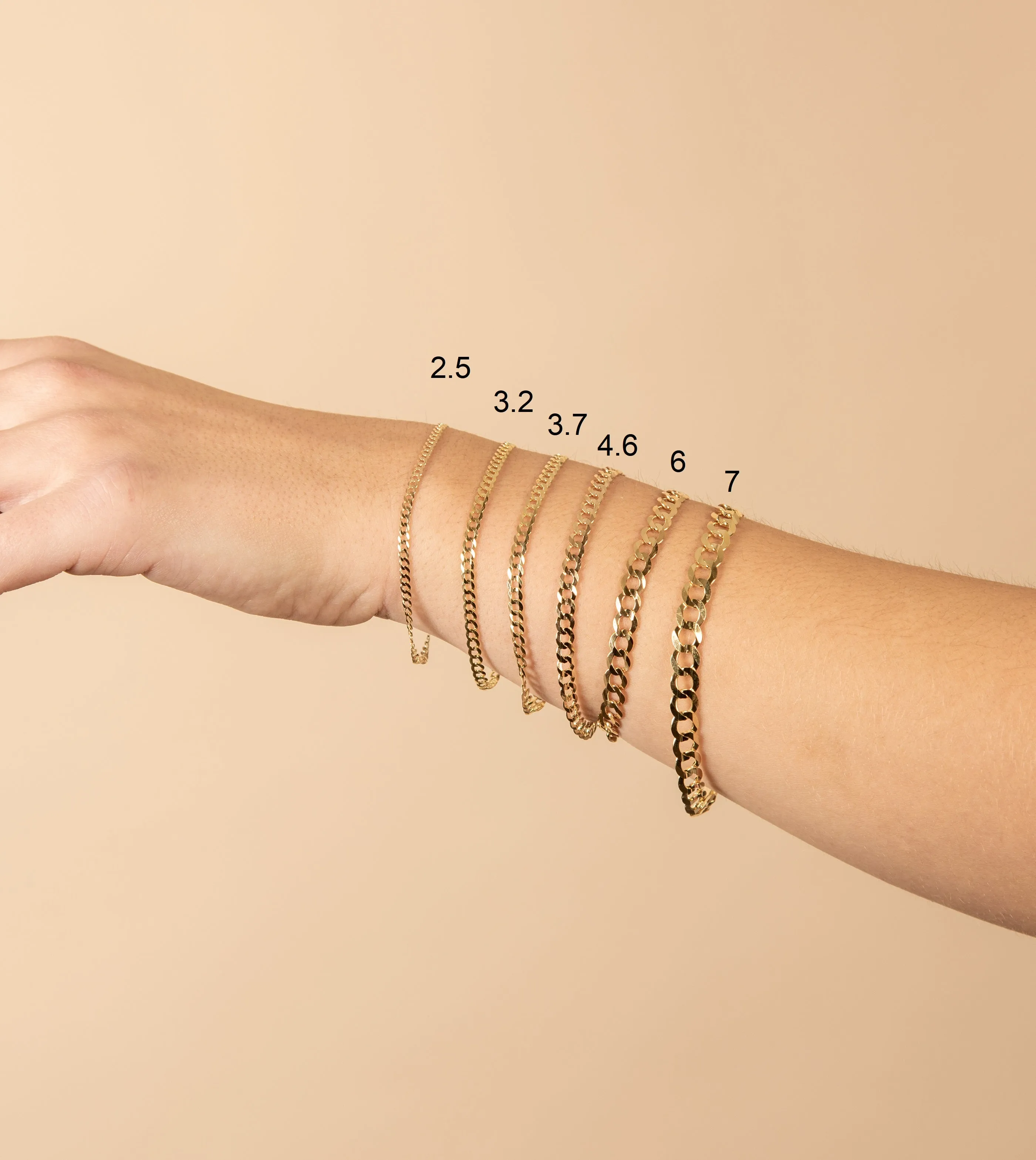10k Gold Curb Link Chain Bracelet