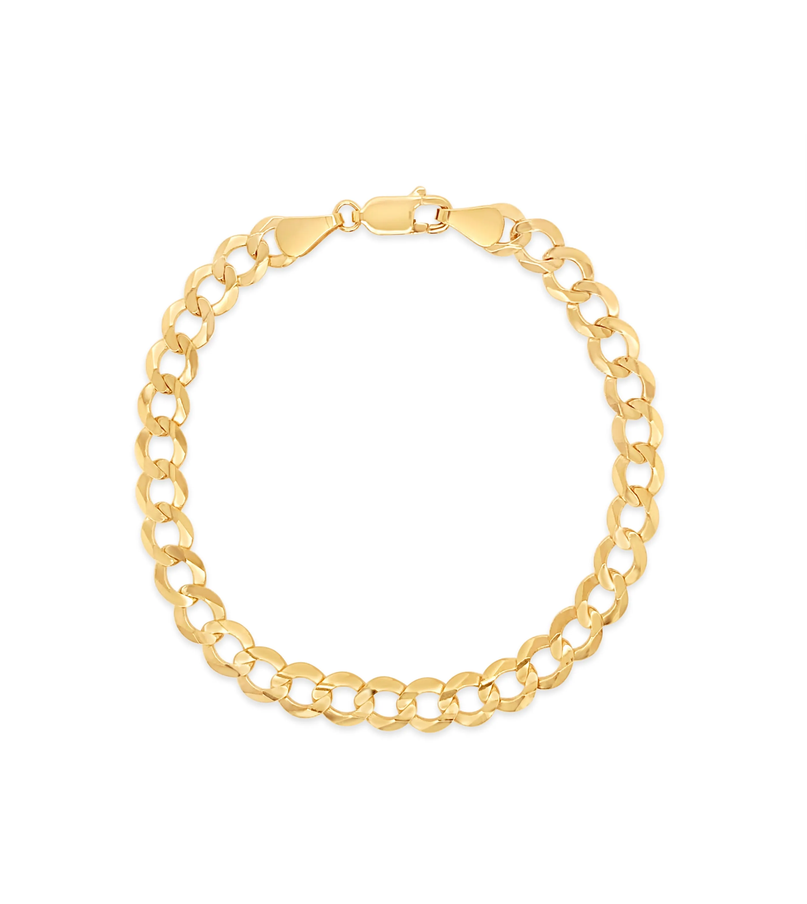 10k Gold Curb Link Chain Bracelet