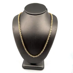 10K Gold Rope Chain 2.5MM 20inch