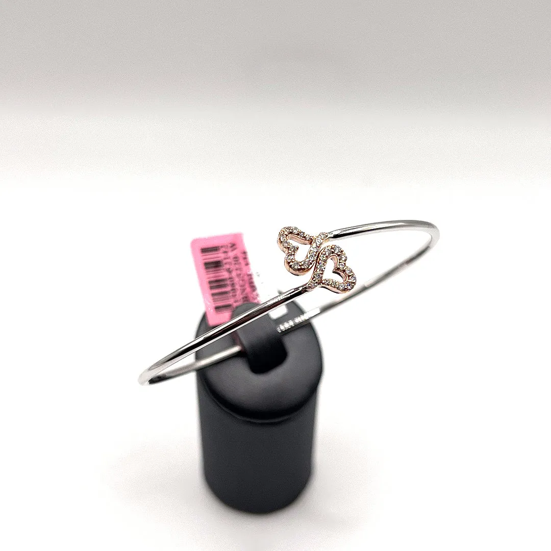 10KT DIAMOND HEART BANGLE