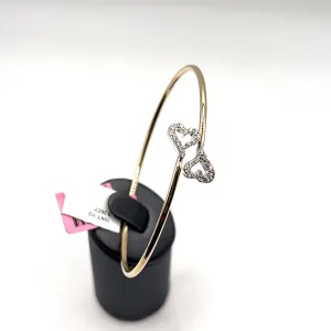 10KT DIAMOND HEART BANGLE