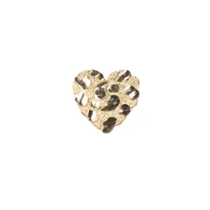 10KT Gold Heart Nugget Ring: Medium