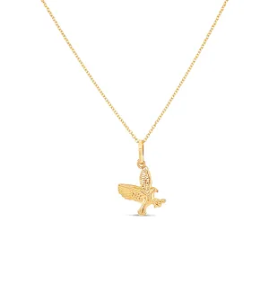 14k Gold Eagle Necklace