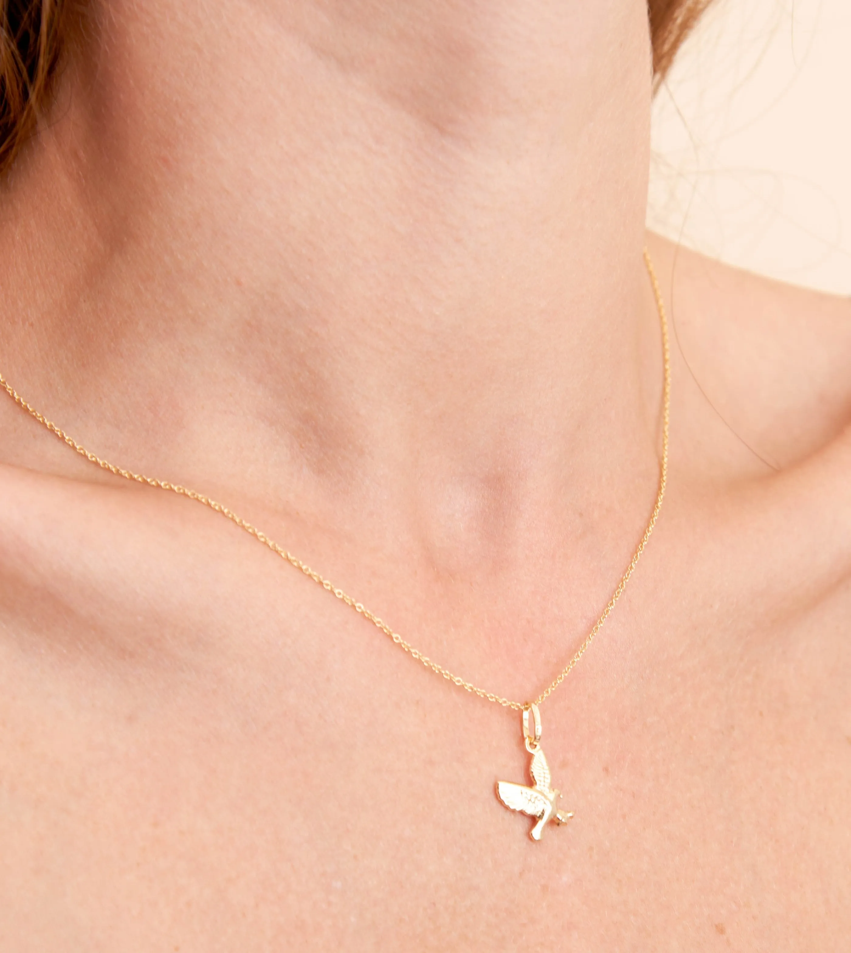 14k Gold Eagle Necklace