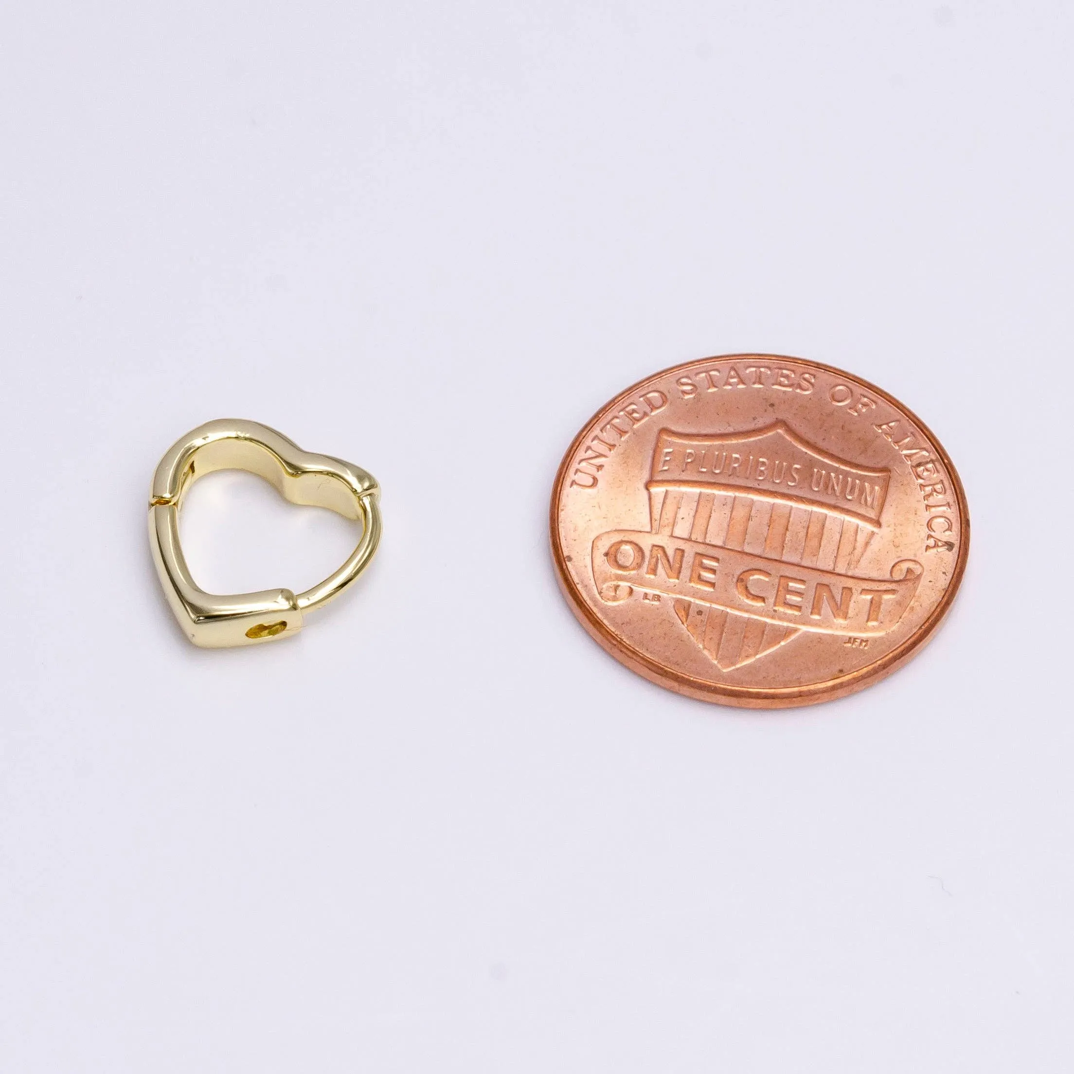 14K Gold Filled 10mm Heart Huggie Cartilage Earrings