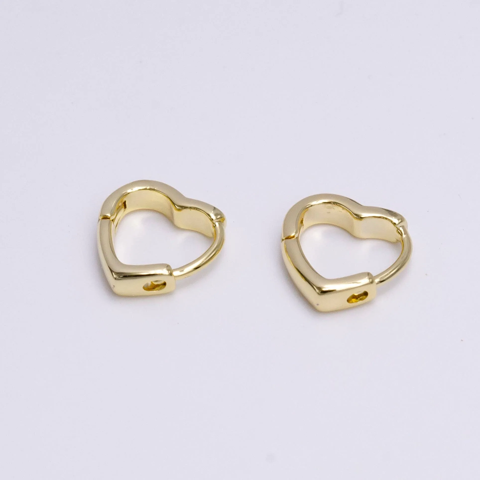 14K Gold Filled 10mm Heart Huggie Cartilage Earrings