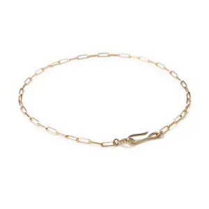 14K Hook   Loop Necklace - Leilou Chain