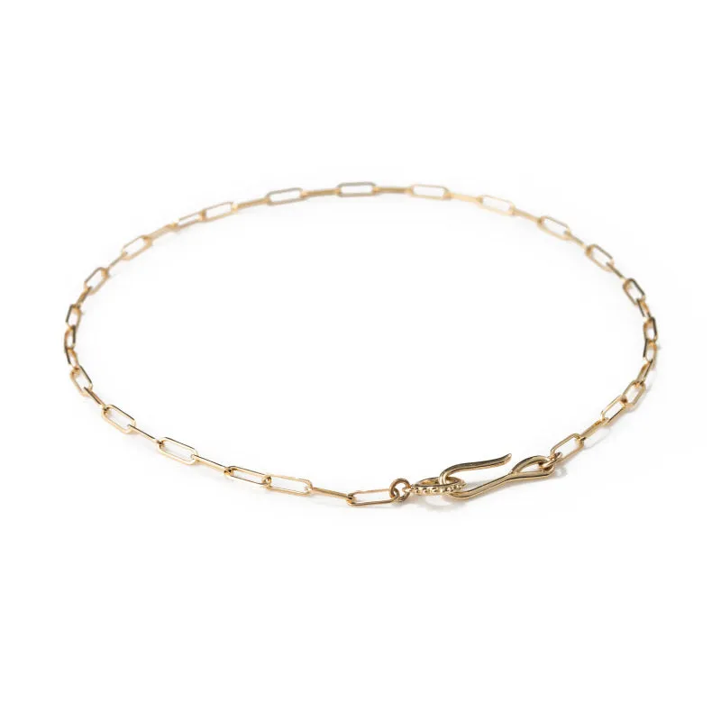 14K Hook   Loop Necklace - Leilou Chain