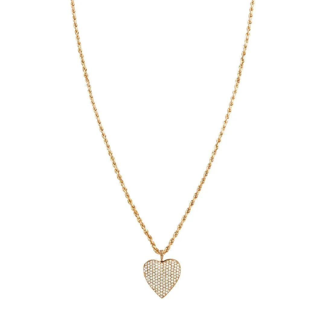 14k Rose Gold Heart Pendant 1.19 Ctw