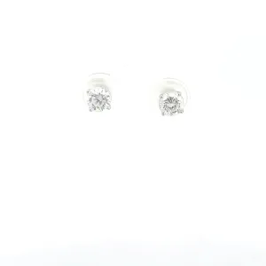 14k White Gold 1.25ct G H VS2 Round Diamond Stud Earrings