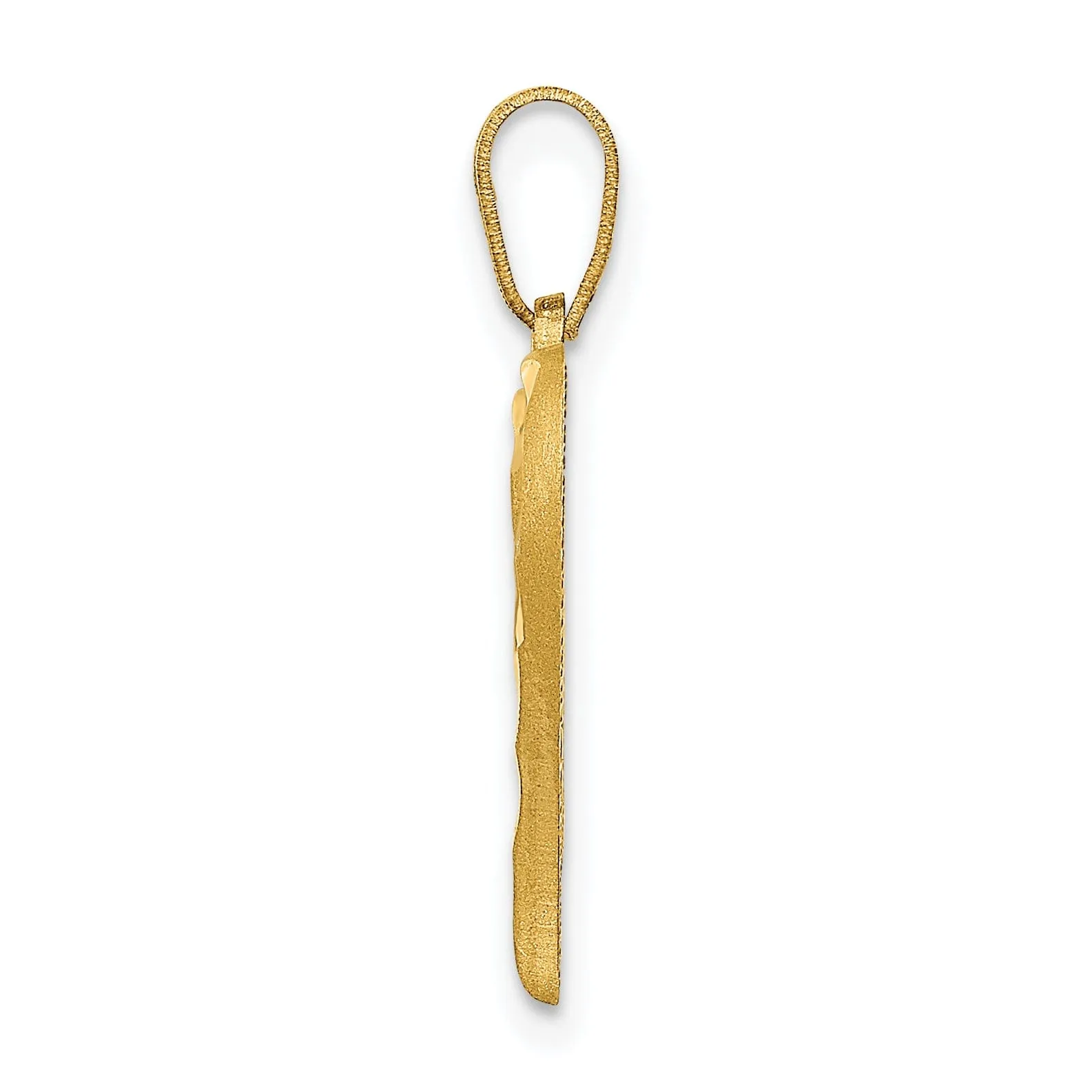14k Yellow Gold D.C Heart Design Charm Pendant