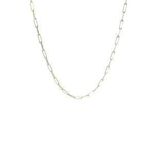 14K YELLOW GOLD PAPERCLIP CHAIN 2 1/2MM 18INCH
