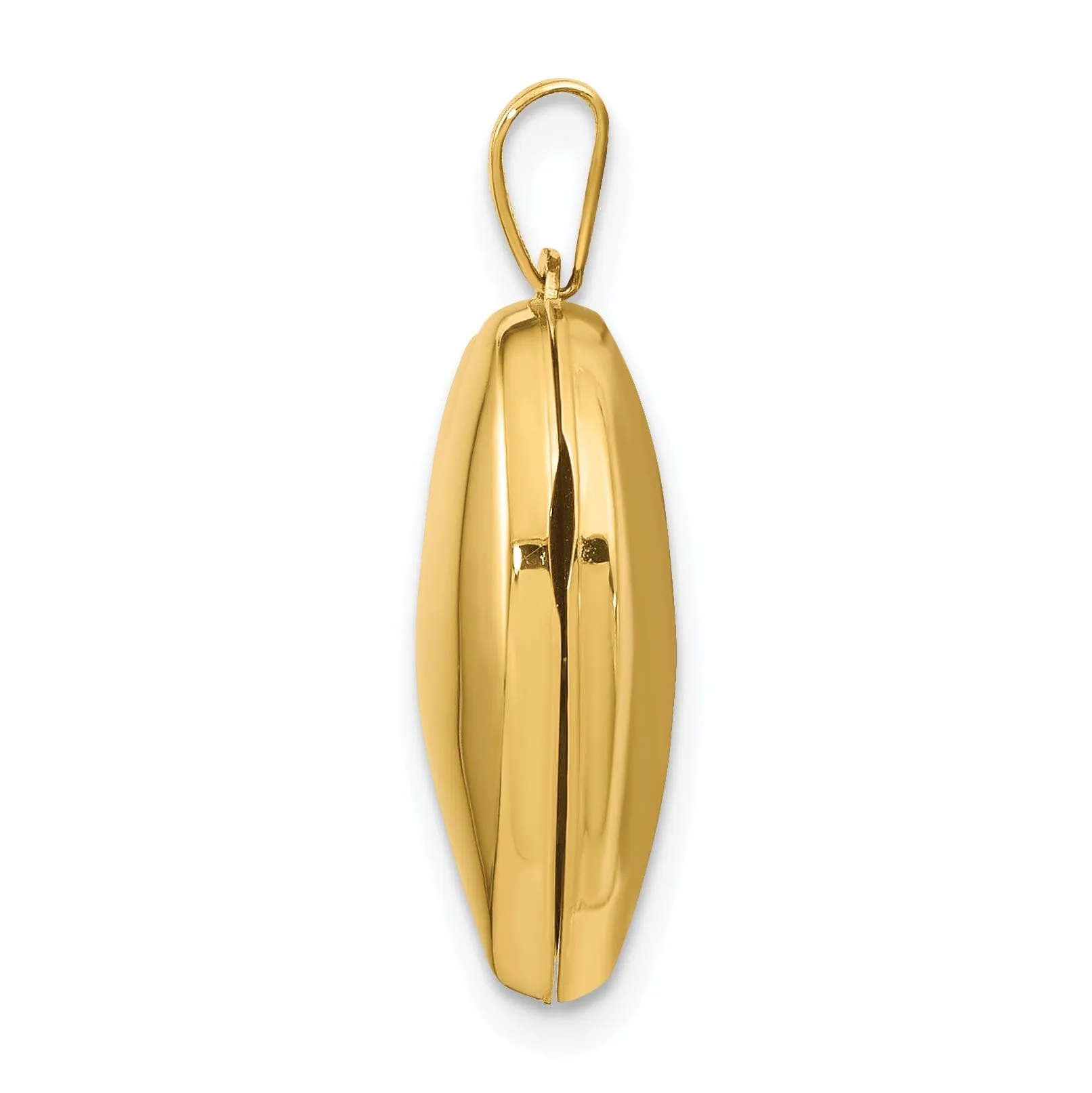 14k Yellow Gold Plain Heart Locket