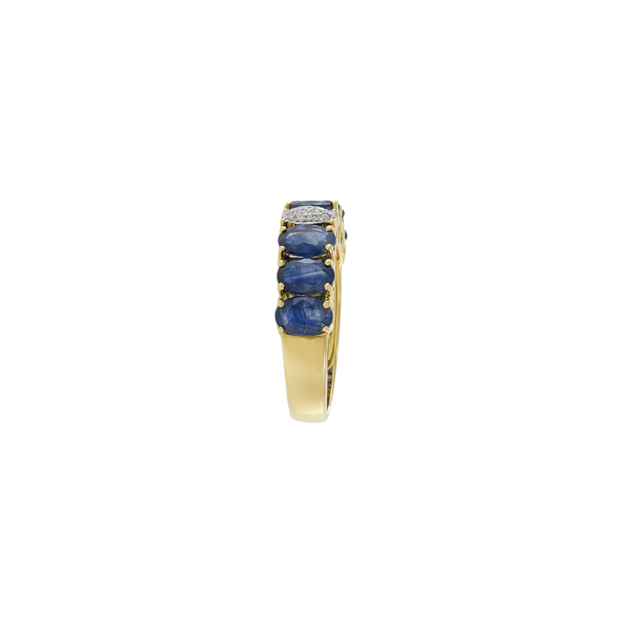 18KT Yellow Gold Sapphire And Diamond Ring