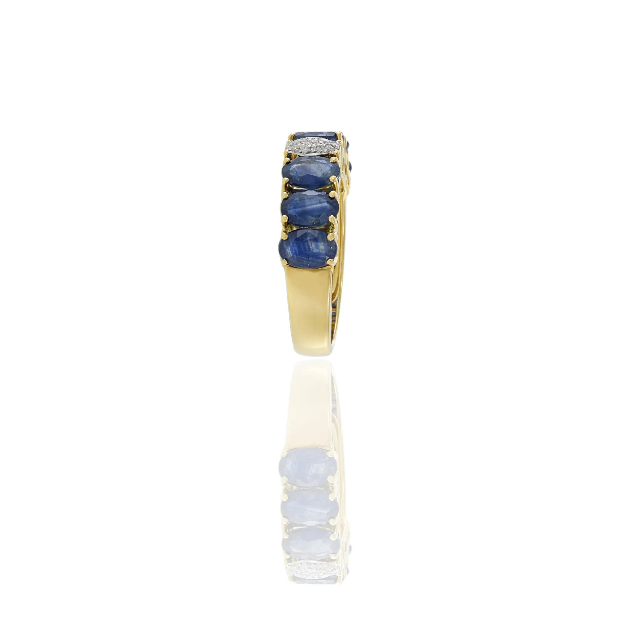18KT Yellow Gold Sapphire And Diamond Ring