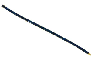 1950's Mid-Century 22.00 CTW No Heat Sapphire 18 Karat Gold Line Bracelet GIA