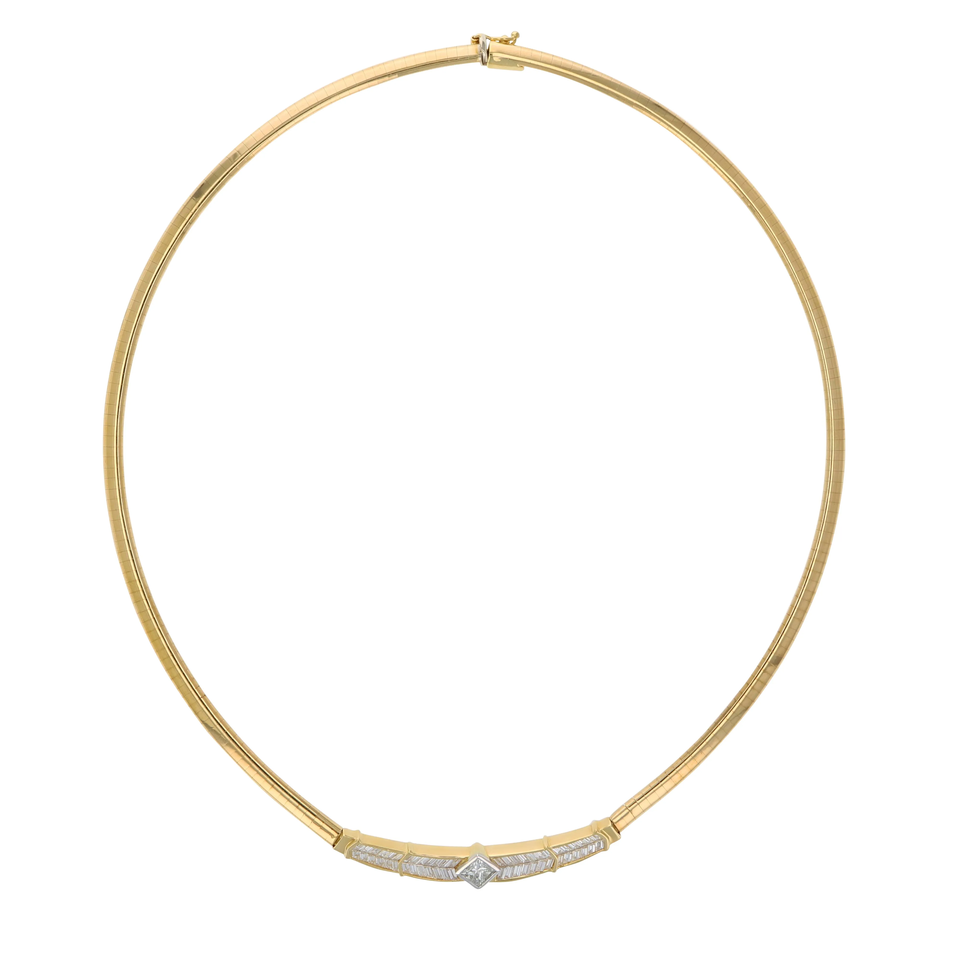 2 cttw Diamond Antique Necklace in 18K Yellow Gold