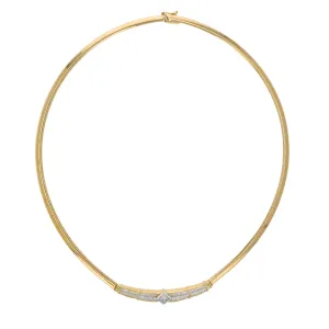 2 cttw Diamond Antique Necklace in 18K Yellow Gold