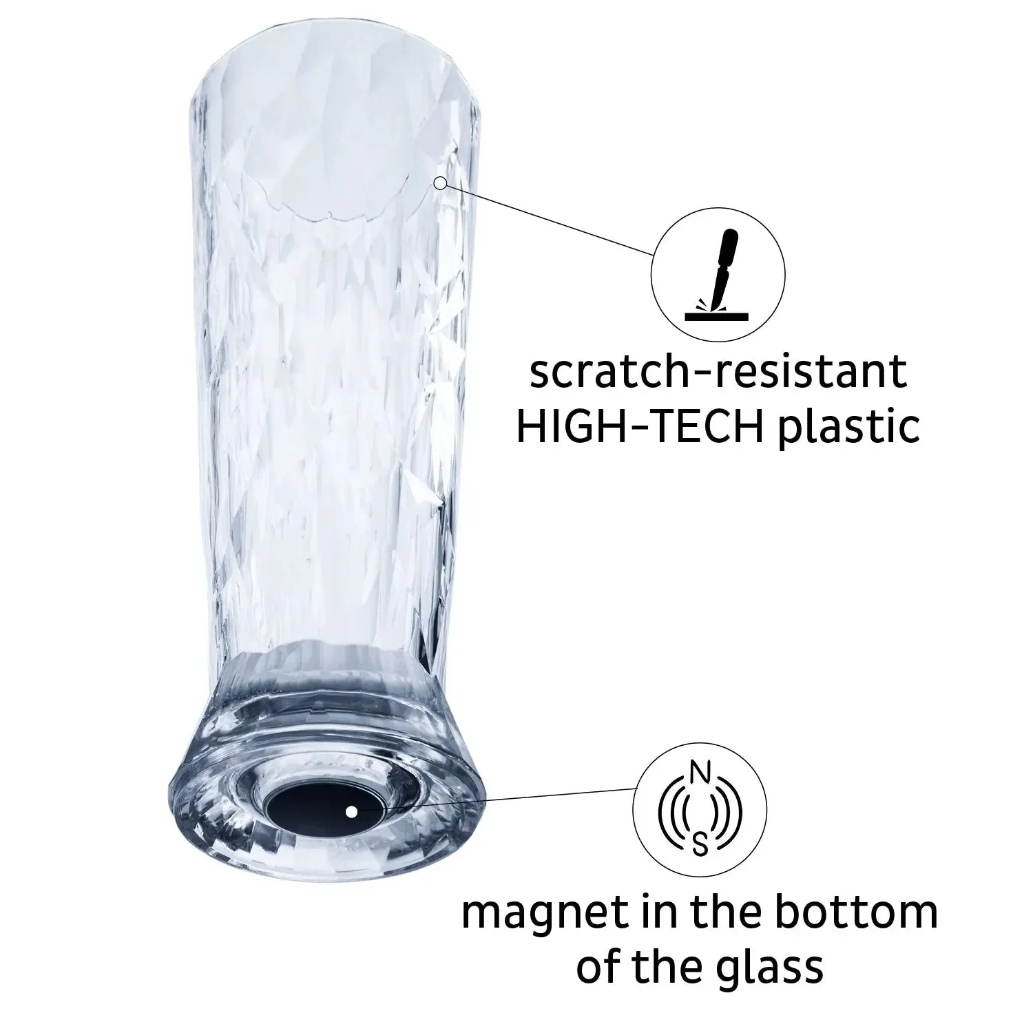 2 x Magnetic Plastic Glass Beer By Silwy