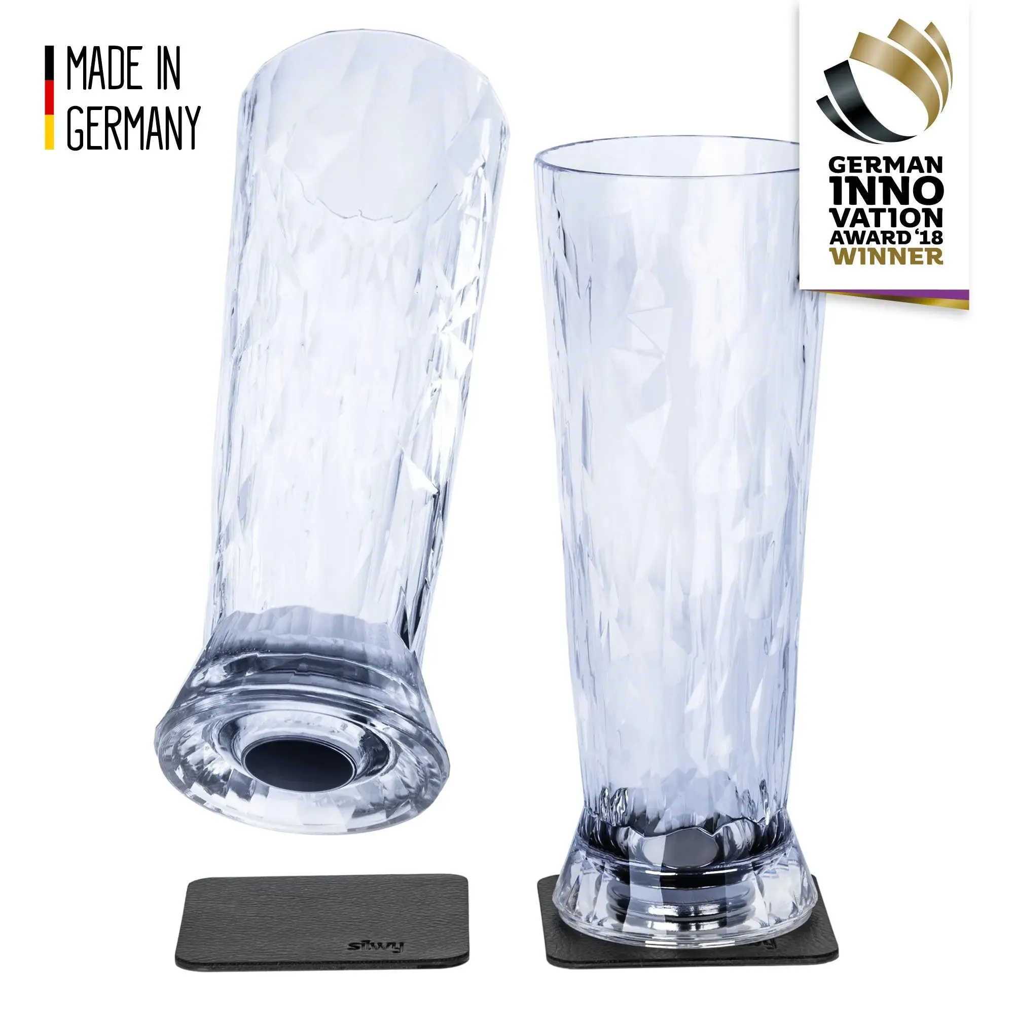 2 x Magnetic Plastic Glass Beer By Silwy