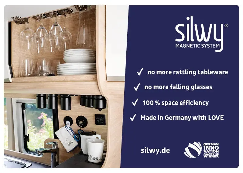 2 x Magnetic Plastic Glass Champagne By Silwy