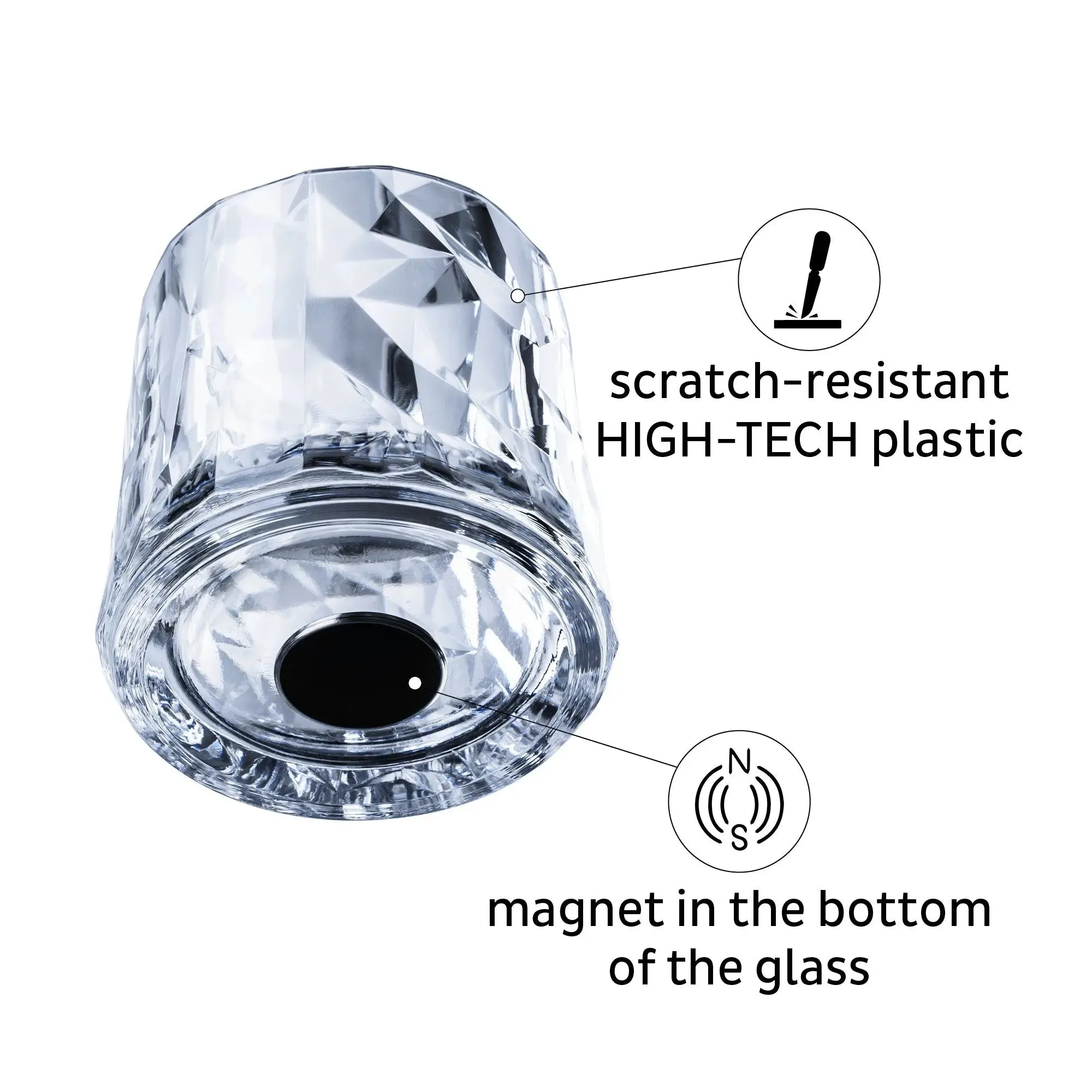2 x Magnetic Plastic Glass Tumbler By Silwy