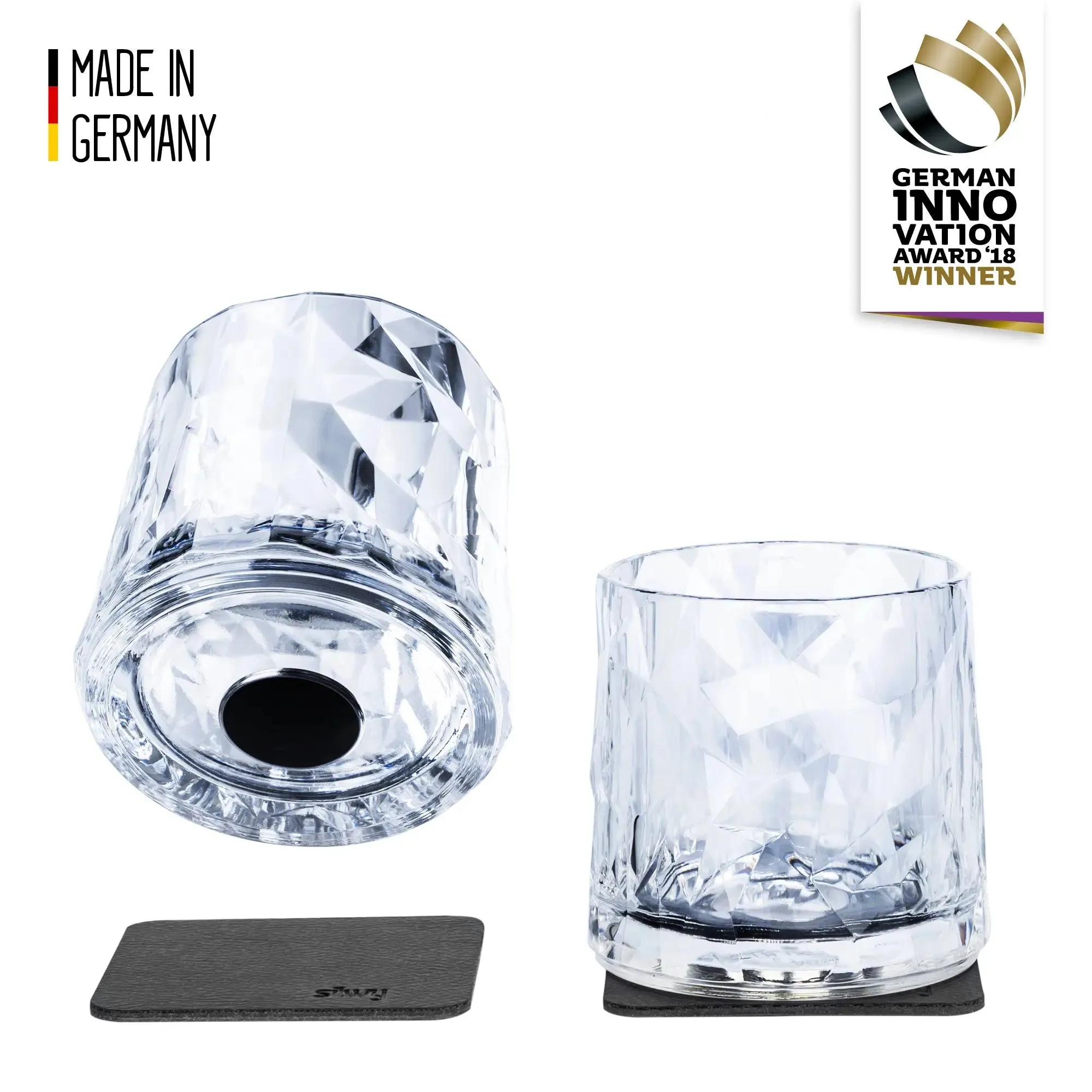 2 x Magnetic Plastic Glass Tumbler By Silwy
