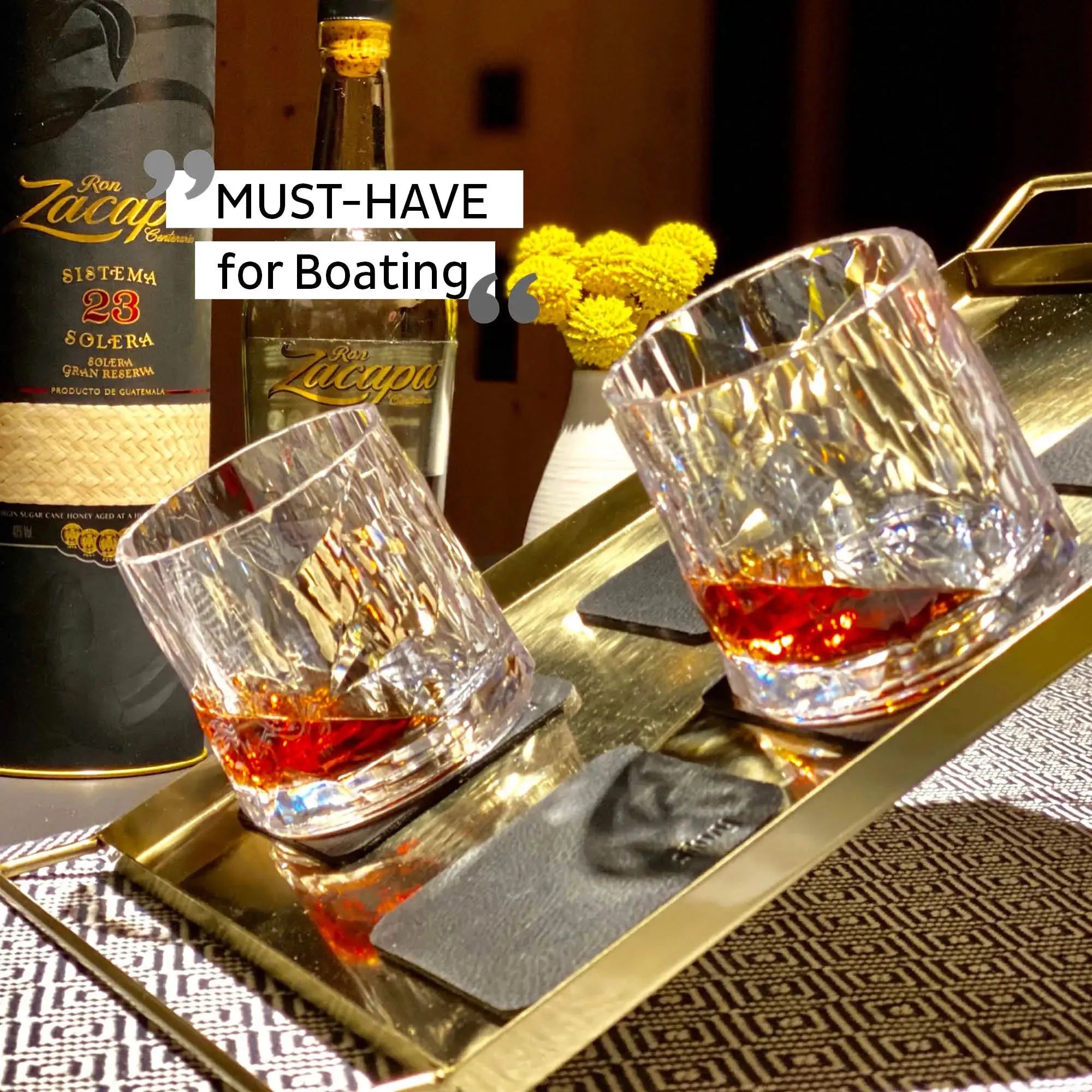2 x Magnetic Plastic Glass Tumbler By Silwy