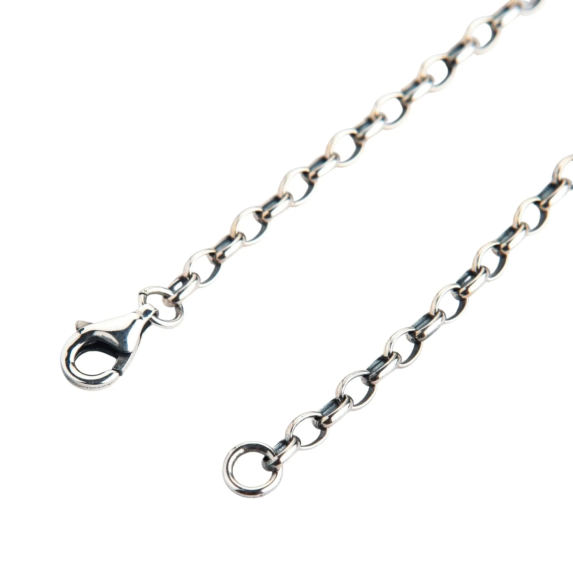 2mm loop chain 925 sterling silver necklace