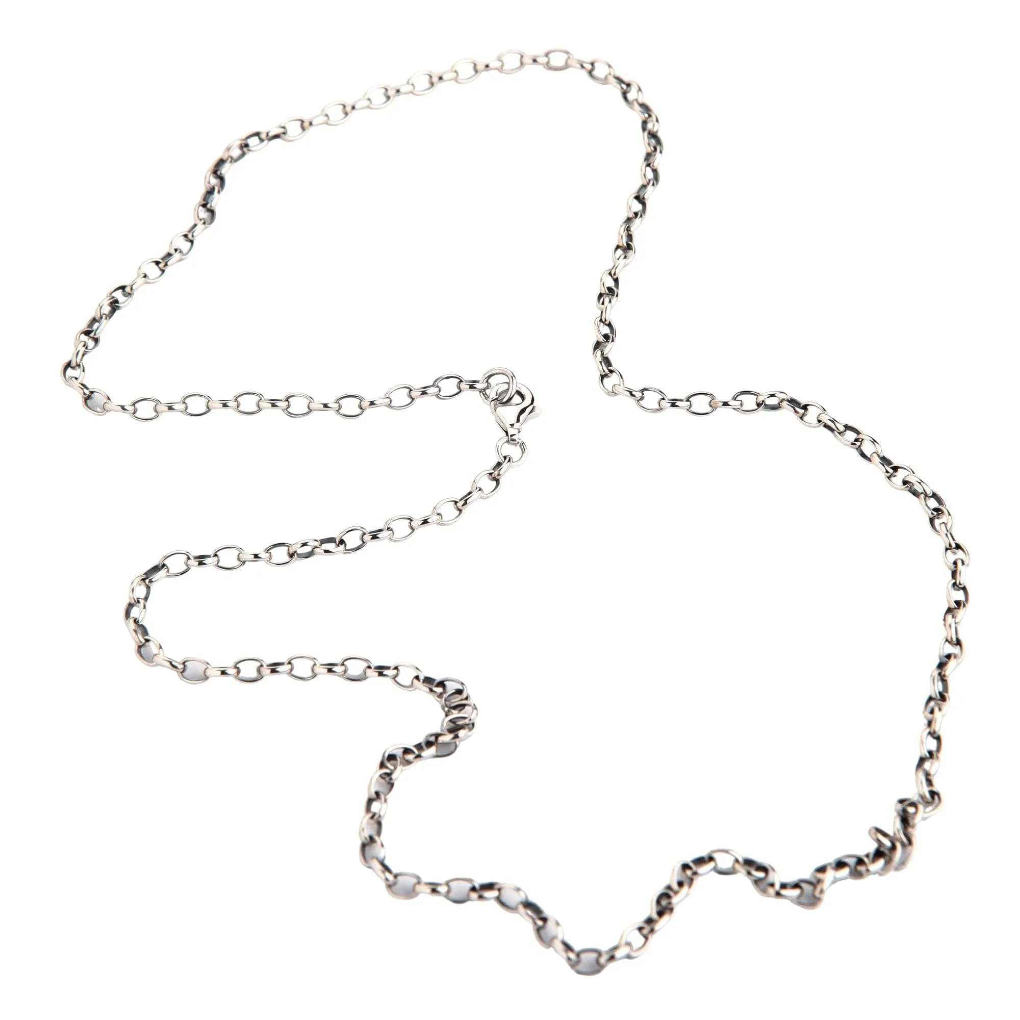 2mm loop chain 925 sterling silver necklace