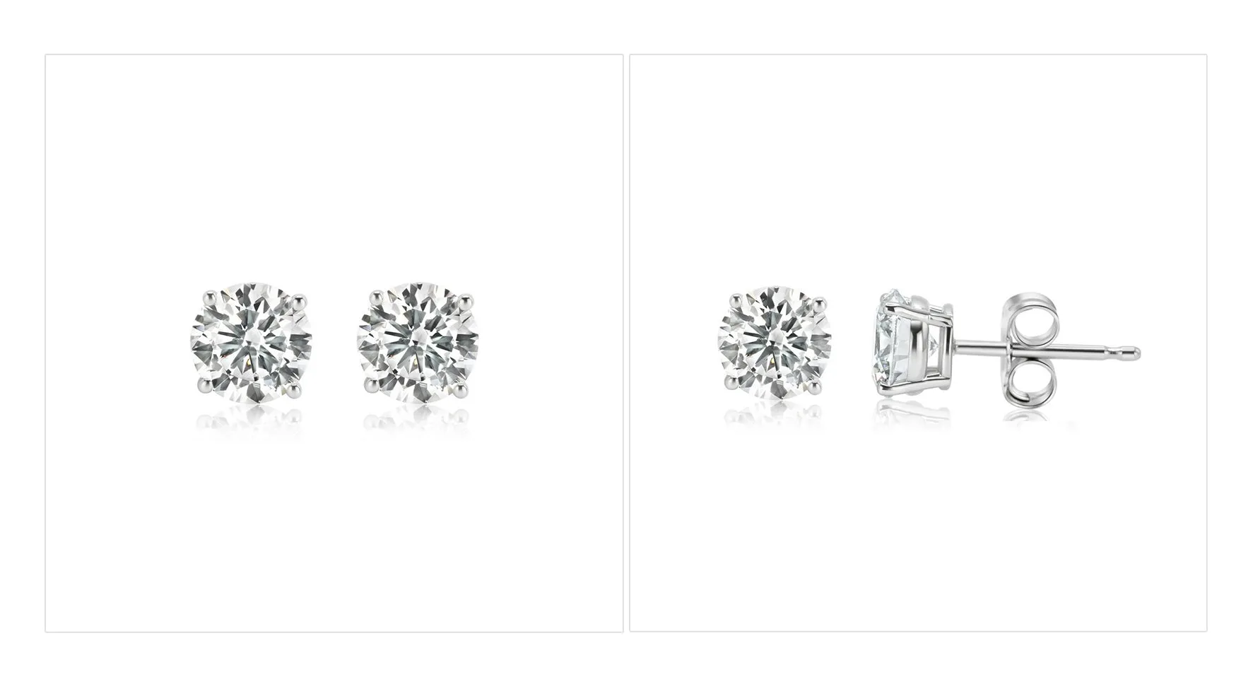 4ct Total Weight Lab Diamond Stud earrings