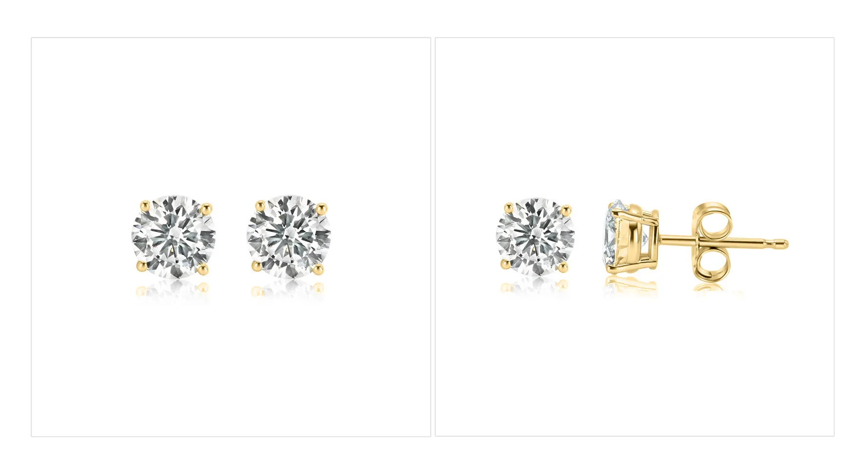 4ct Total Weight Lab Diamond Stud earrings