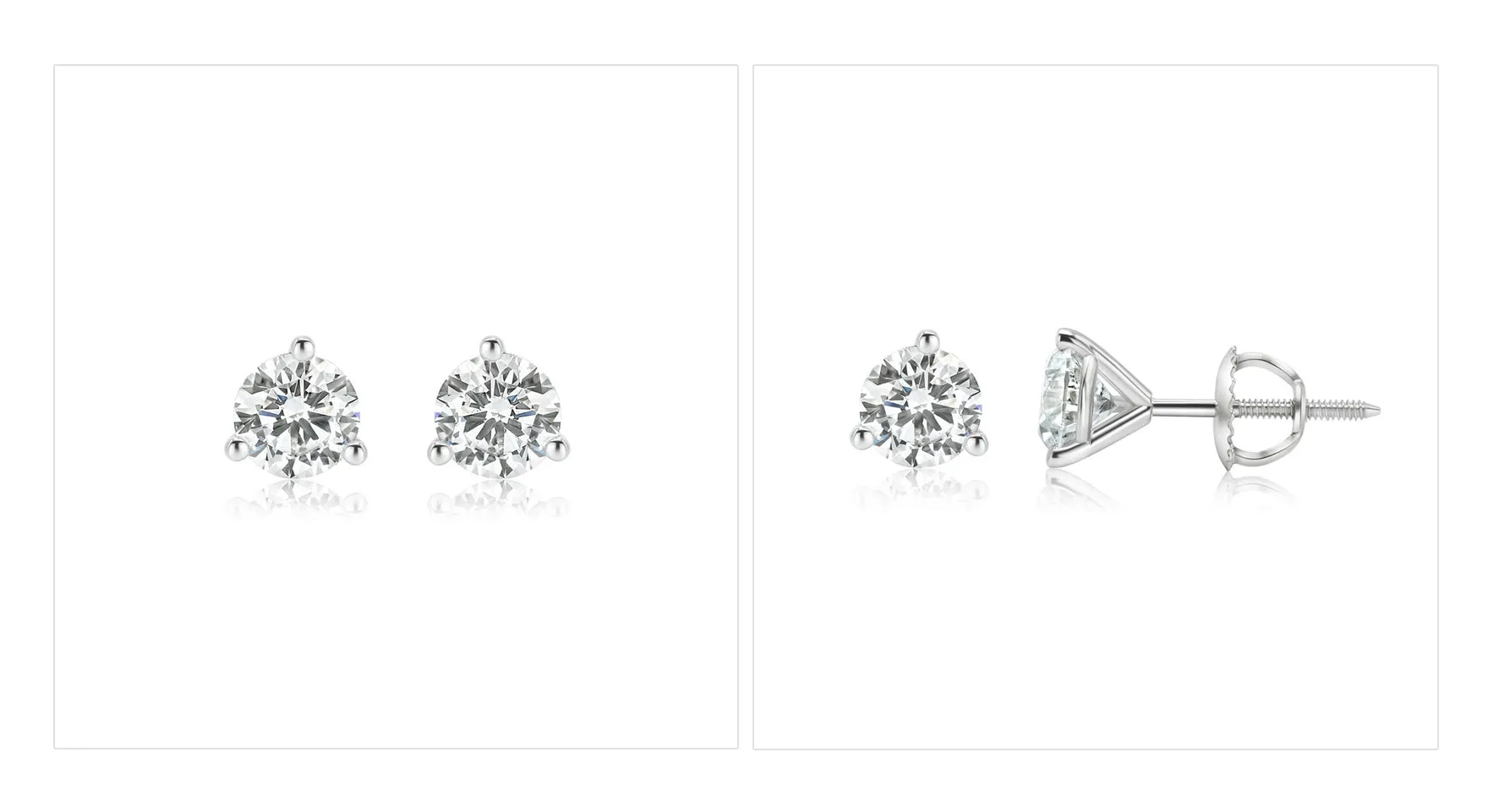 4ct Total Weight Lab Diamond Stud earrings