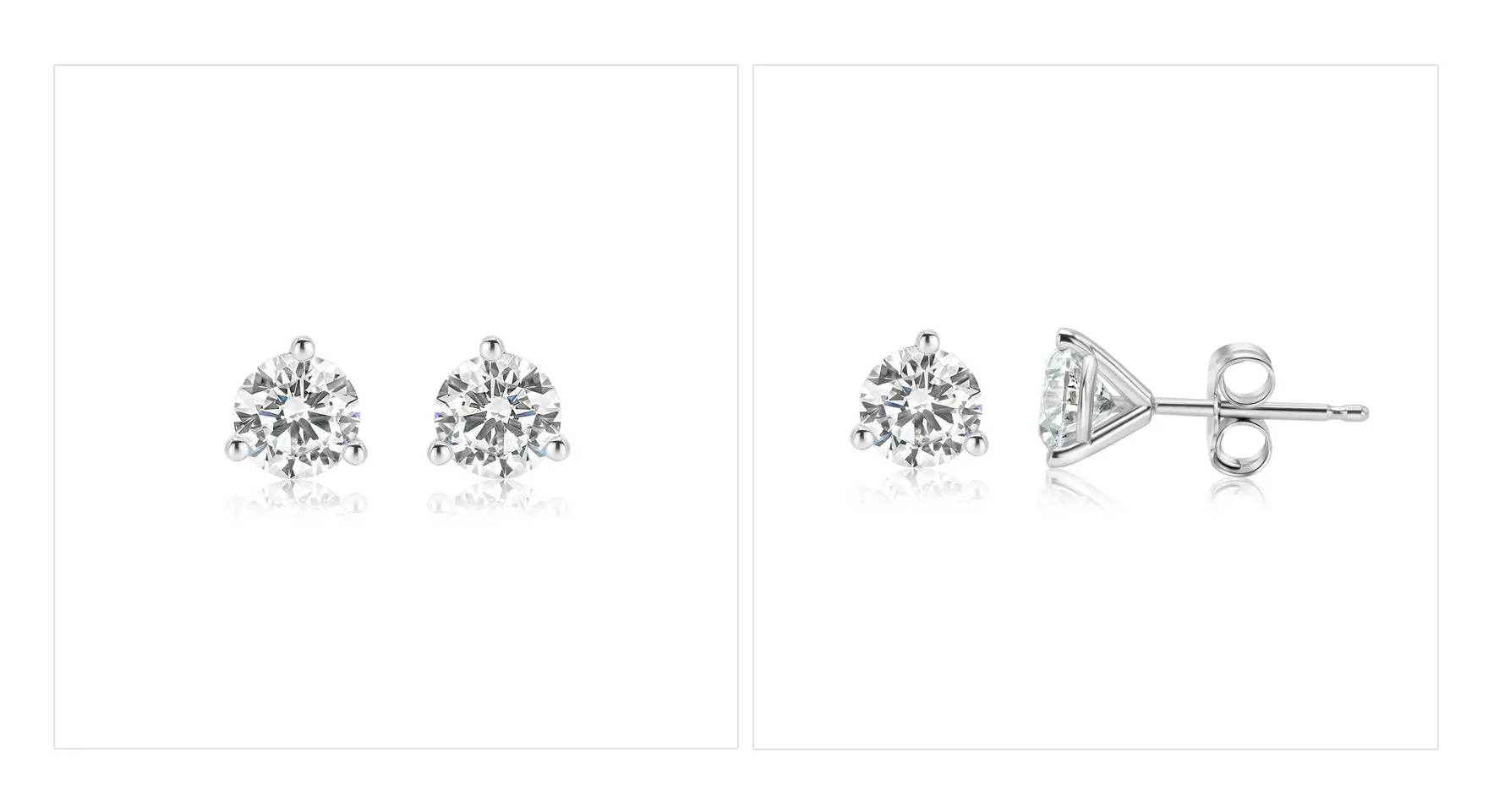 4ct Total Weight Lab Diamond Stud earrings