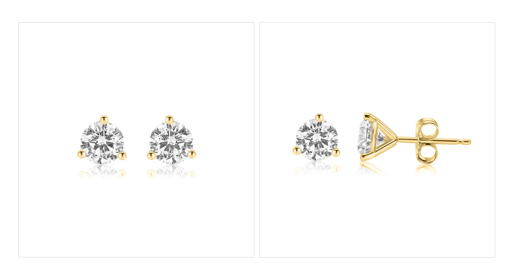 4ct Total Weight Lab Diamond Stud earrings
