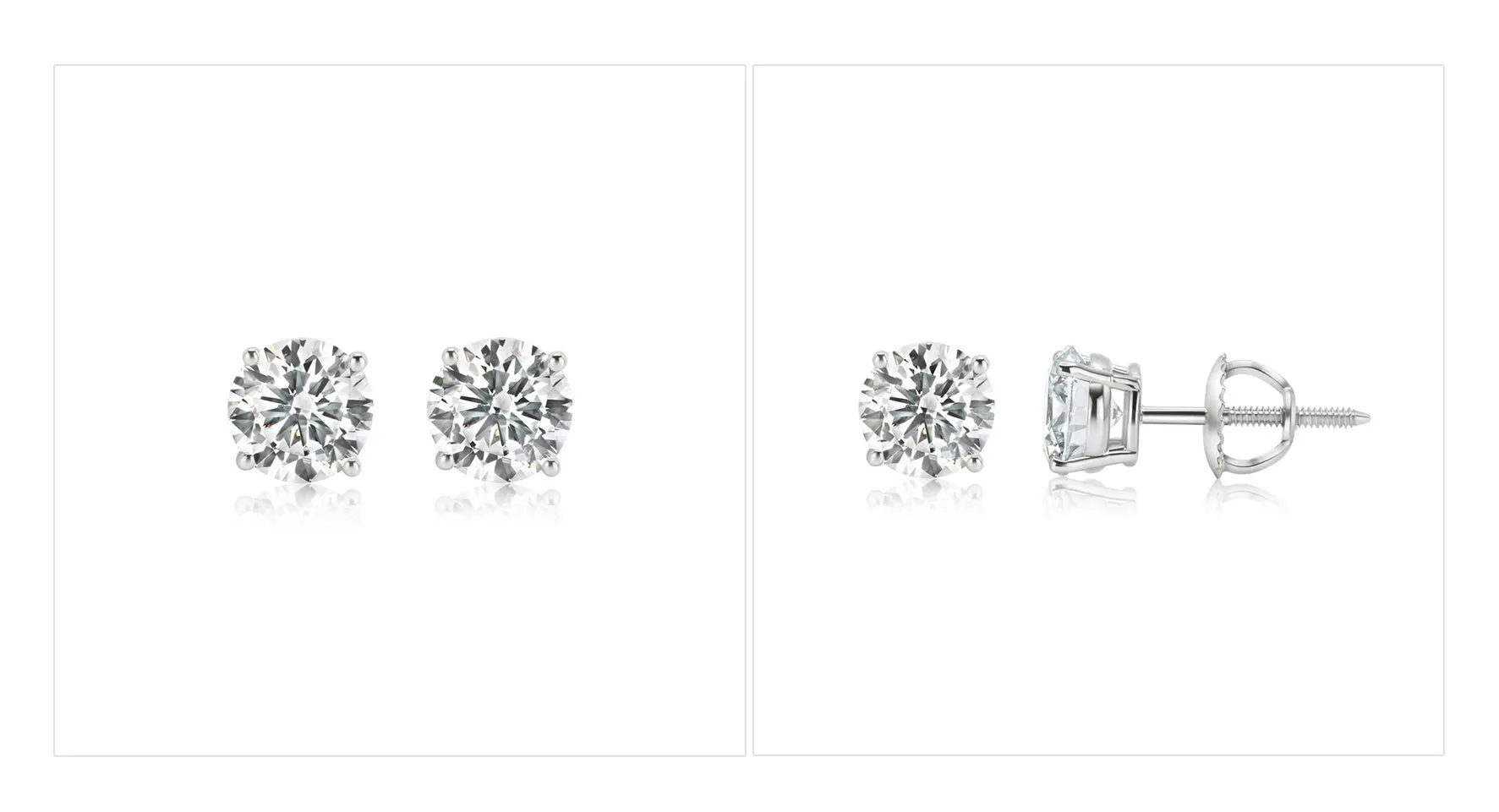 4ct Total Weight Lab Diamond Stud earrings