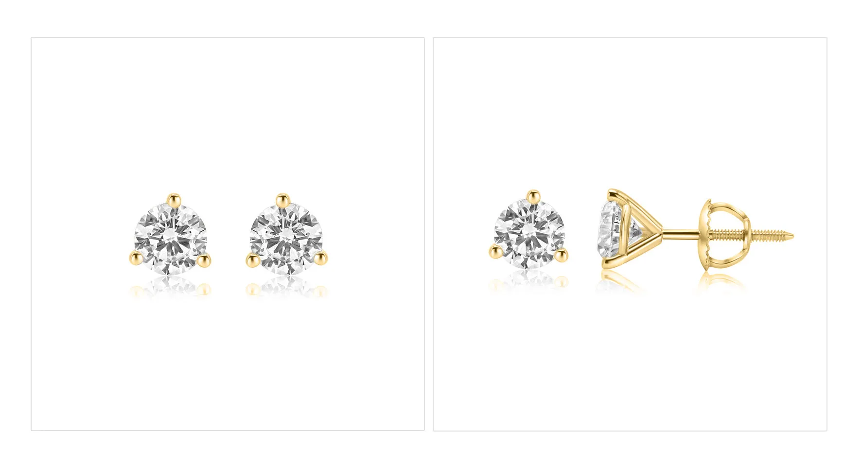 4ct Total Weight Lab Diamond Stud earrings