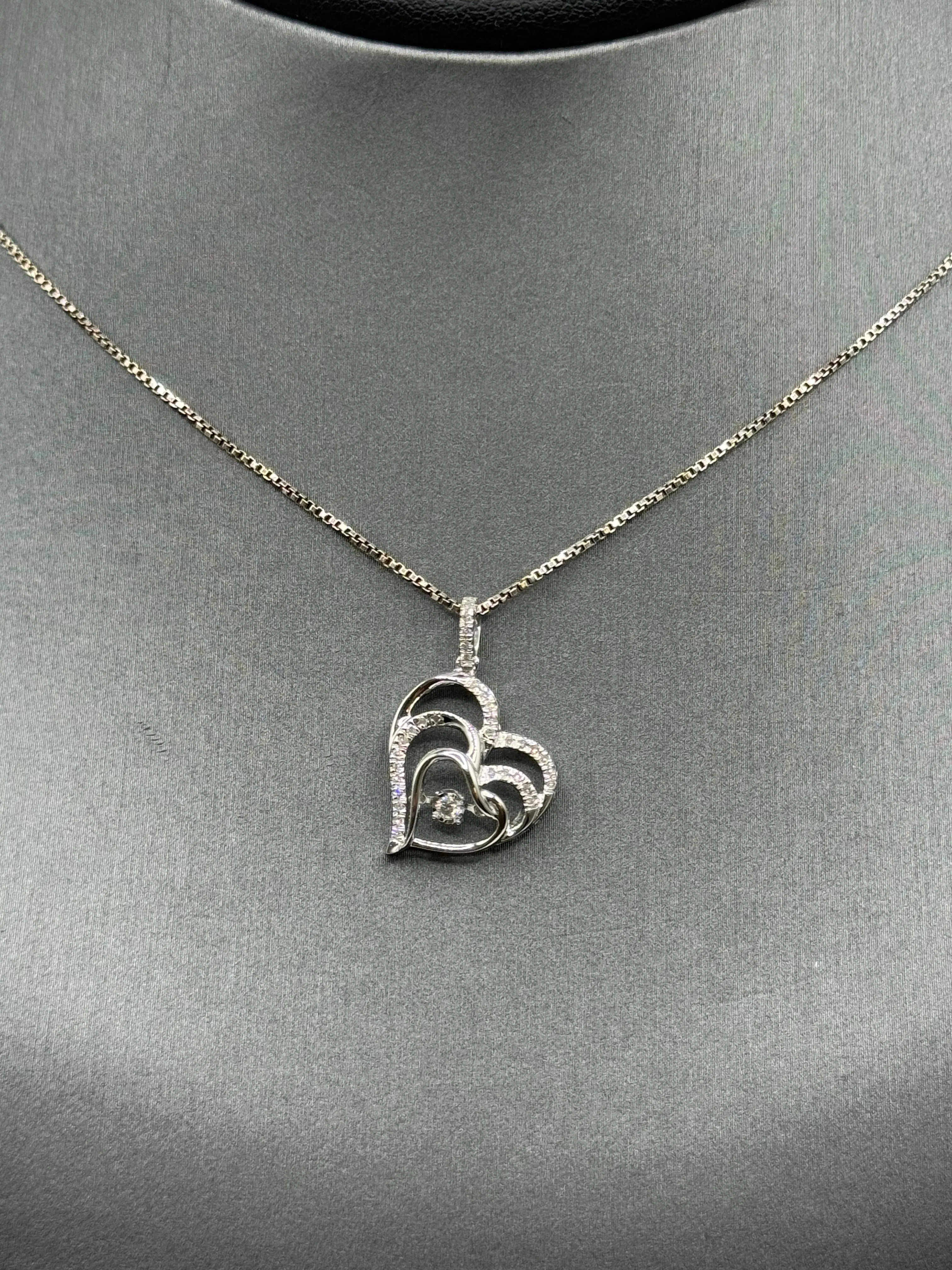 925 DIAMOND HEART PENDANT