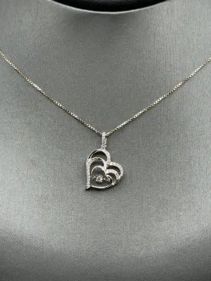 925 DIAMOND HEART PENDANT