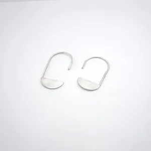 A Contemporary, Hand-Made Take on the Classic Design,  Crescent Moon Dangle Earrings - 0136