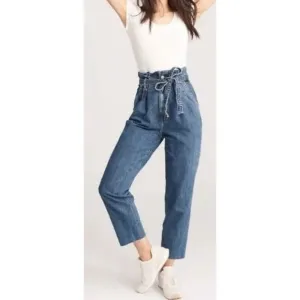Abercrombie &amp; Fitch High Rise Paper Bag Mom Jeans - Women’s 25