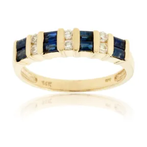 Alternating Sapphire & Diamond Ring