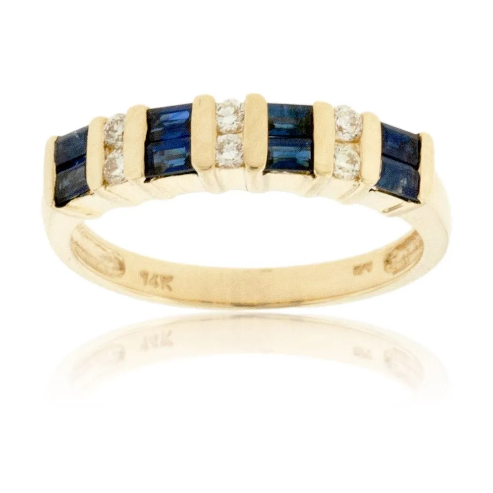 Alternating Sapphire & Diamond Ring