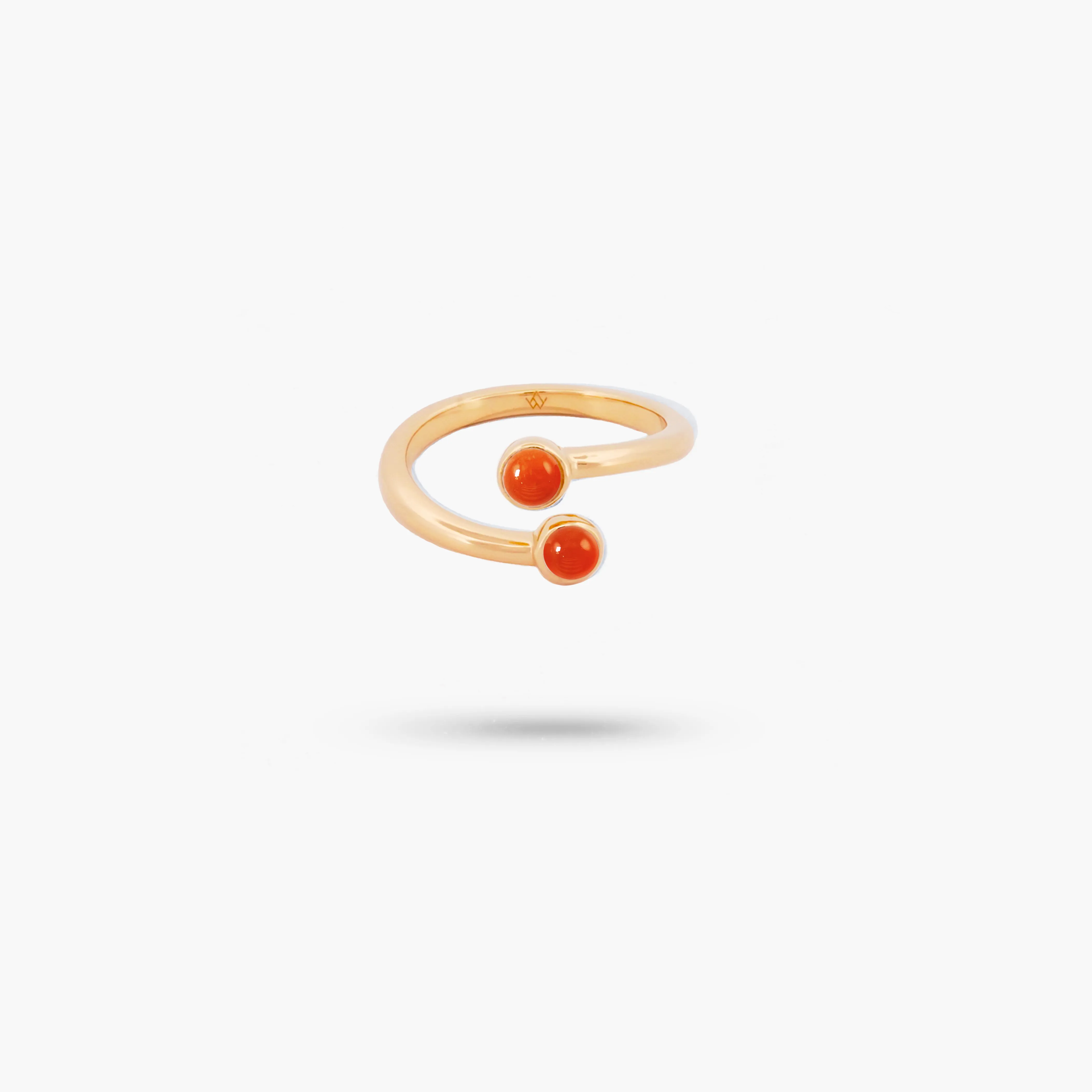 Amare Wear Dual Carnelian Coil Ring