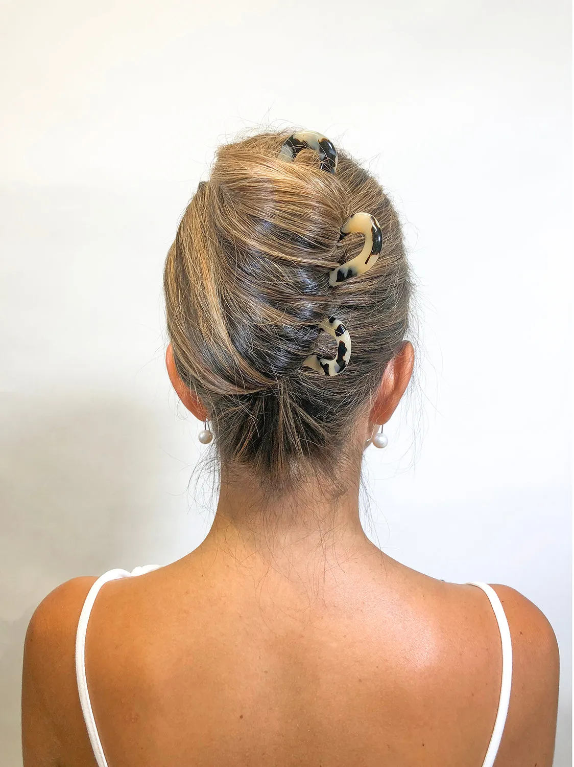 Amber Dark Tortoiseshell Hair Pin
