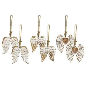 Angel Wing Wooden Ornaments (Case of 144)